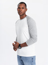 Ombre Clothing Pánské tričko s potiskem a dlouhým rukávem - černé V1 OM-LSPT-0119 Ombre Clothing