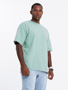 Ombre Clothing Pánské tričko LOOSE FIT s kapsou mentolové Ombre Clothing