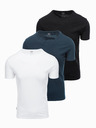 Ombre Clothing Pánské tričko bez potisku - mix 3 pcs Z29 Ombre Clothing