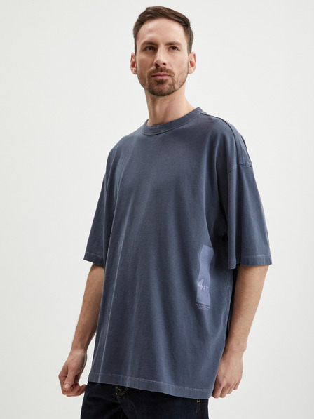 Tom Tailor Denim Tmavě modré pánské oversize tričko Tom Tailor Denim