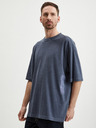 Tom Tailor Denim Tmavě modré pánské oversize tričko Tom Tailor Denim