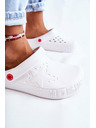 BIG STAR SHOES Dámské světlé pantofle Kroks Big Star Bílé