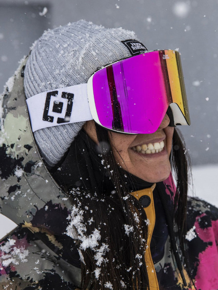 Horsefeathers Snowboardové brýle Colt - white/mirror pink HORSEFEATHERS