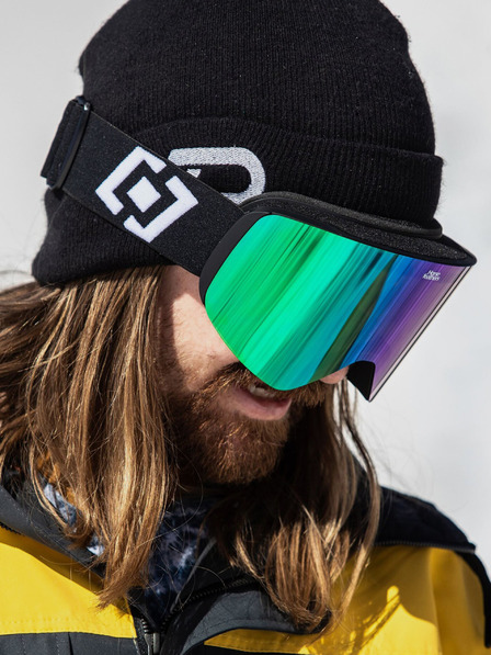 Horsefeathers Snowboardové brýle Colt - black/mirror green HORSEFEATHERS