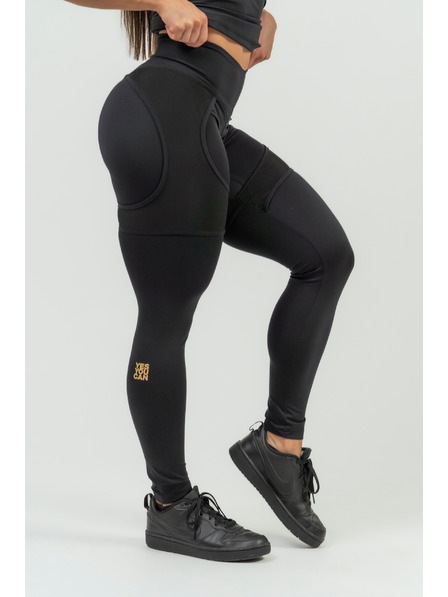 Nebbia NEBBIA Dámské sportovní legíny se síťkou INTENSE Mesh 838 Gold Nebbia