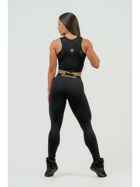 Nebbia NEBBIA Dámské legíny s vysokým pasem INTENSE Perform 840 Gold Nebbia