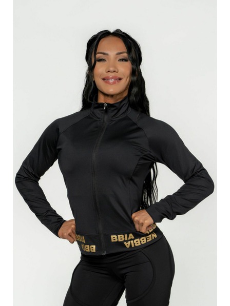 Nebbia NEBBIA Dámská mikina na zip INTENSE Warm-Up 833 Gold Nebbia