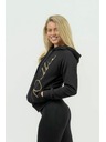 Nebbia NEBBIA Dámská sportovní mikina s kapucí INTENSE Signature 845 Gold Nebbia