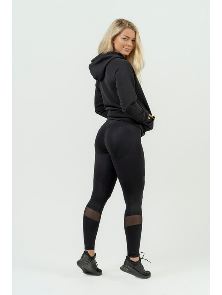 Nebbia NEBBIA Dámská sportovní mikina s kapucí INTENSE Signature 845 Gold Nebbia