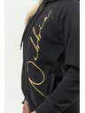 Nebbia NEBBIA Dámská sportovní mikina s kapucí INTENSE Signature 845 Gold Nebbia