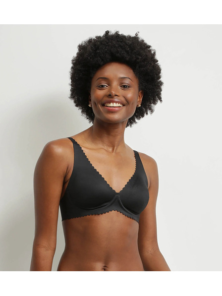 DIM DIM TRIANGLE BODY TOUCH BRA - Dámská podprsenka s kosticí - černá