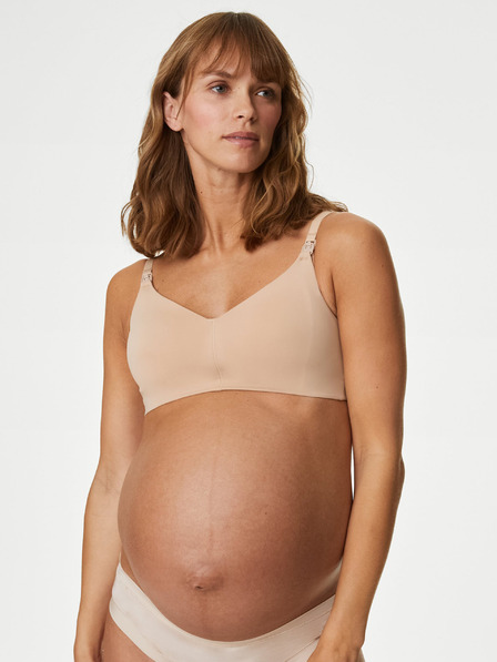 Marks & Spencer Béžová dámská kojicí podprsenka bez kostic Marks & Spencer Flexifit™