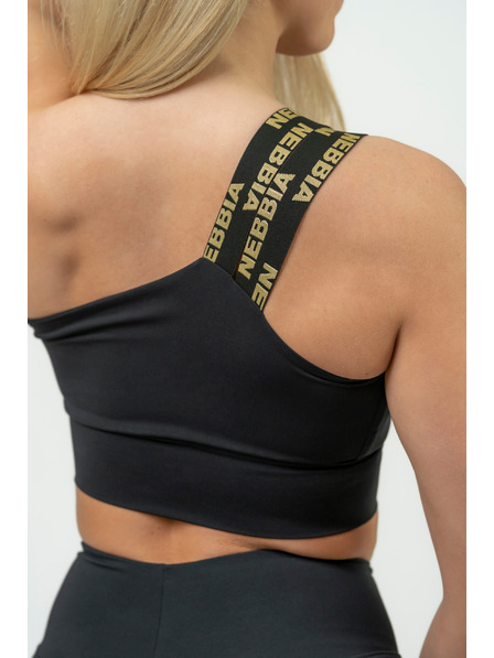 Nebbia NEBBIA Dámská sportovní podprsenka s vysokou podporou INTENSE Asymmetric 841 Gold Nebbia