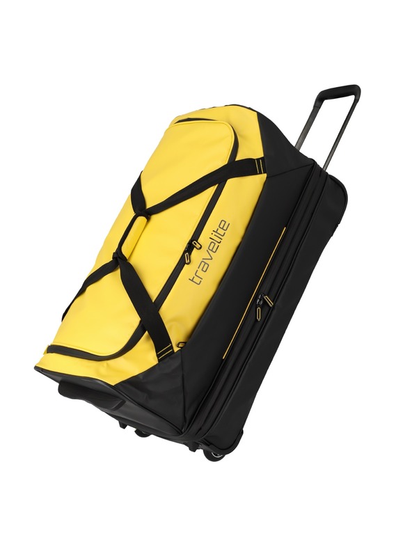 Travelite Cestovní taška Travelite Basics Wheeled Duffle exp. Black/yellow