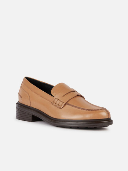 Geox Světle hnědé dámské mokasíny Geox Walk Pleasure