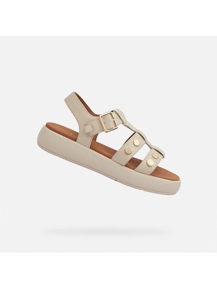 Geox Krémové dámské sandály Geox Camalei