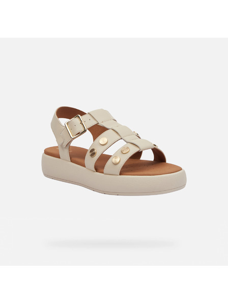 Geox Krémové dámské sandály Geox Camalei