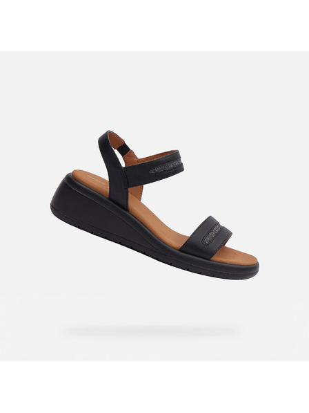 Geox Černé dámské sandály Geox Meliconia