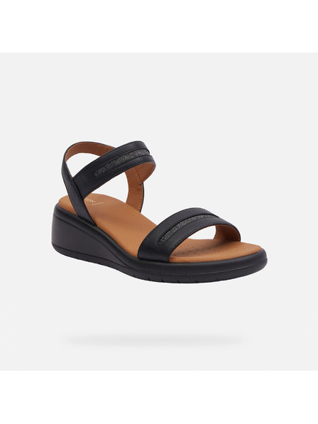Geox Černé dámské sandály Geox Meliconia