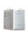 Guess PU 4G Stripe Zadní Kryt pro iPhone 16 Pink Obal na telefon