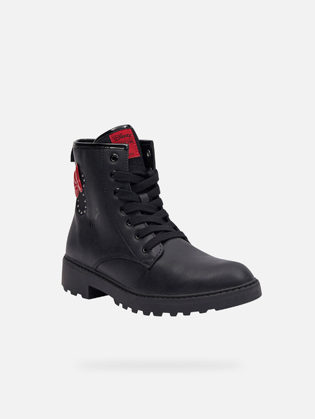 Geox Černá dívčí kotníková obuv Casey Girl