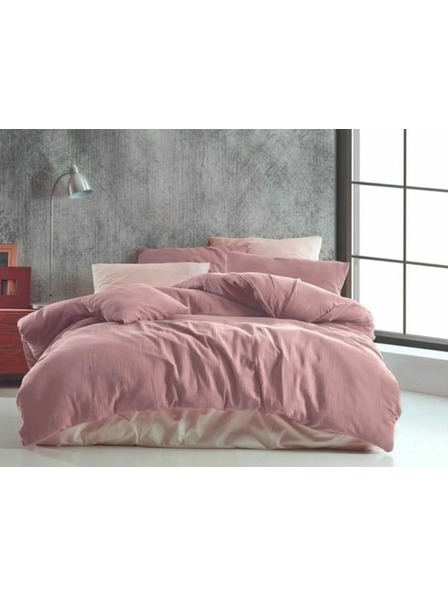 Kvalitex Prodloužené mušelínové povlečení 140x220, 70x90cm růžové