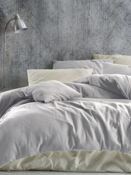 Kvalitex Mušelínové povlečení 140x200, 70x90cm světle šedé Kvalitex