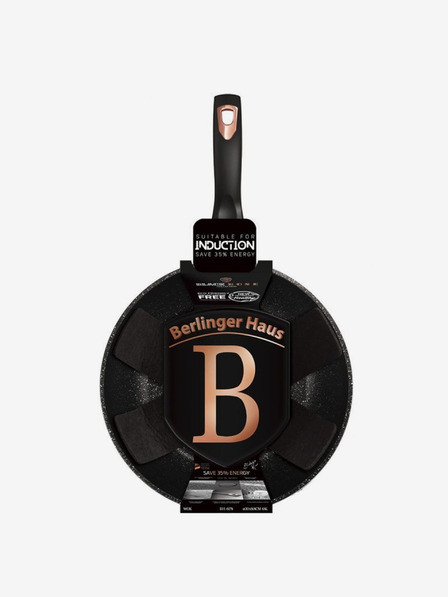 Berlingerhaus Pánev WOK s mramorovým povrchem 30 cm Black Rose Collection BERLINGERHAUS
