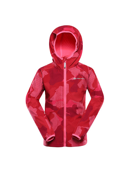 ALPINE PRO Dětská softshellová bunda s membránou ALPINE PRO EZORO neon knockout pink varianta pa