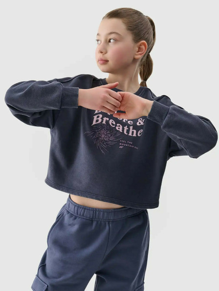 4F Dívčí cropped mikina 4F