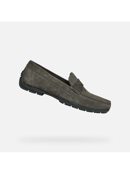 Geox Šedé pánské mokasíny Geox Moner W 2FIT