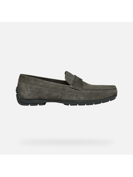 Geox Šedé pánské mokasíny Geox Moner W 2FIT