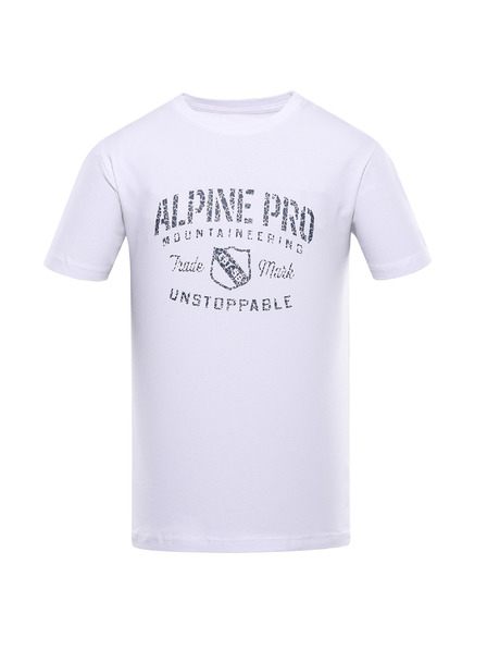 ALPINE PRO Pánské bavlněné triko ALPINE PRO SUMEK white varianta pa