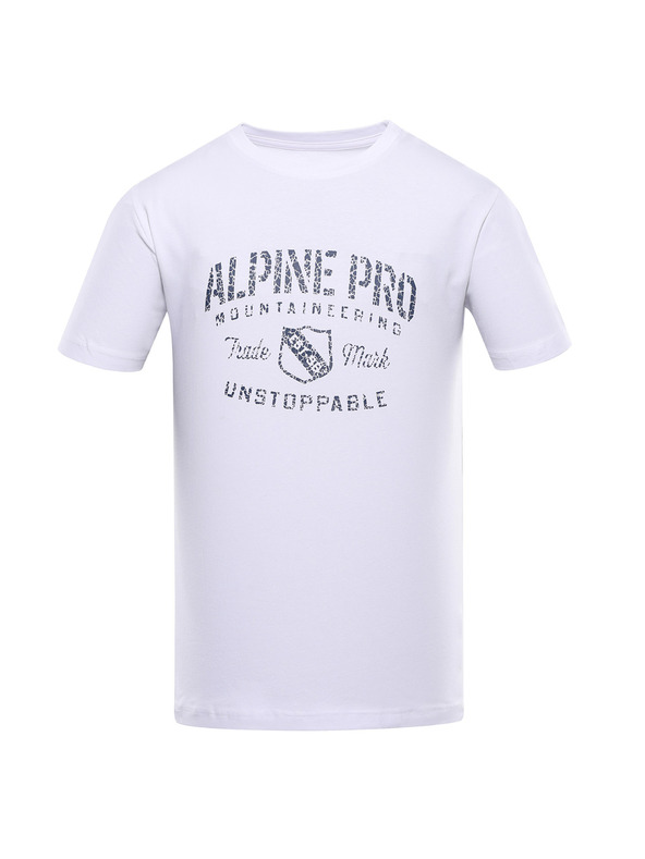 ALPINE PRO Pánské bavlněné triko ALPINE PRO SUMEK white varianta pa