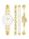 Anne Klein Bílá dámská souprava hodinek a šperků Anne Klein
