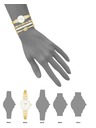 Anne Klein Bílá dámská souprava hodinek a šperků Anne Klein