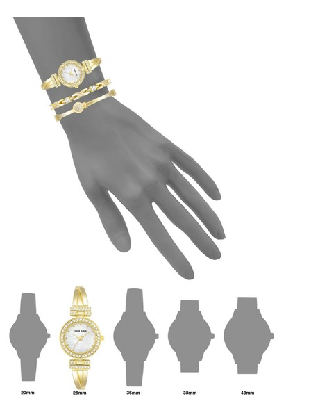 Anne Klein Zlatá dámská souprava hodinek a šperků Anne Klein