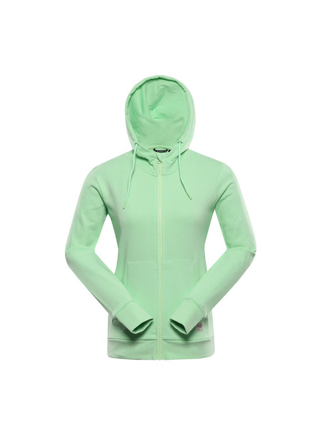 ALPINE PRO Dámská bavlněná mikina ALPINE PRO LOKKA paradise green
