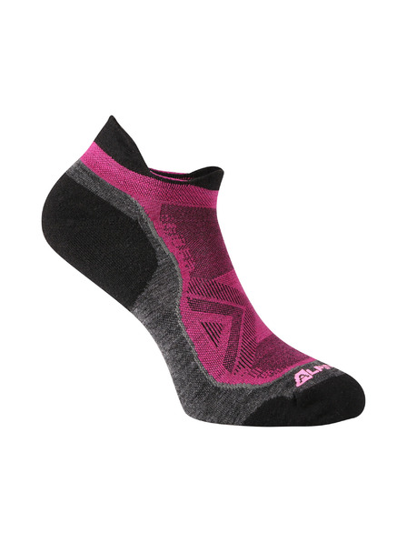 ALPINE PRO Kotníkové ponožky z merino vlny ALPINE PRO WERDE neon pink