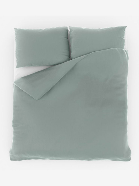 Kvalitex Francouzské mušelínové povlečení 200x200, 70x90cm světle zelené Kvalitex