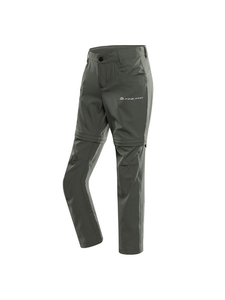 ALPINE PRO Dětské kalhoty s odepinatelnými nohavicemi ALPINE PRO NESCO 2 olivine