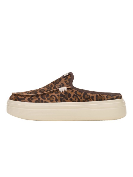 Hey Dude Dámské pantofle na platformě s leopardím vzorem Hey Dude
