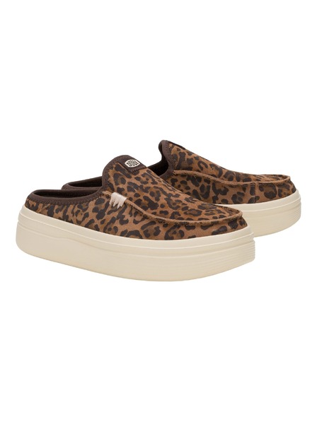 Hey Dude Dámské pantofle na platformě s leopardím vzorem Hey Dude