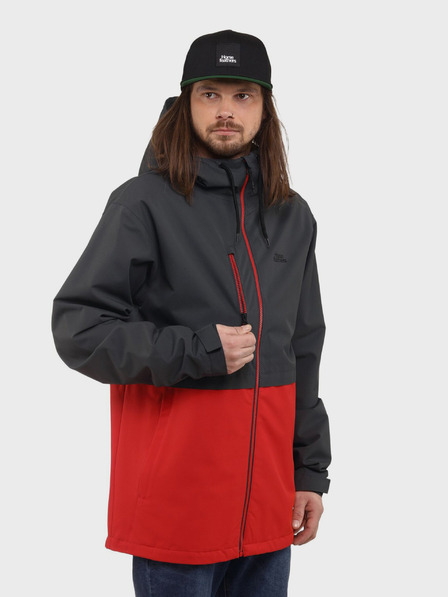 Horsefeathers Bunda Closter II - phantom/lava red velikost L HORSEFEATHERS