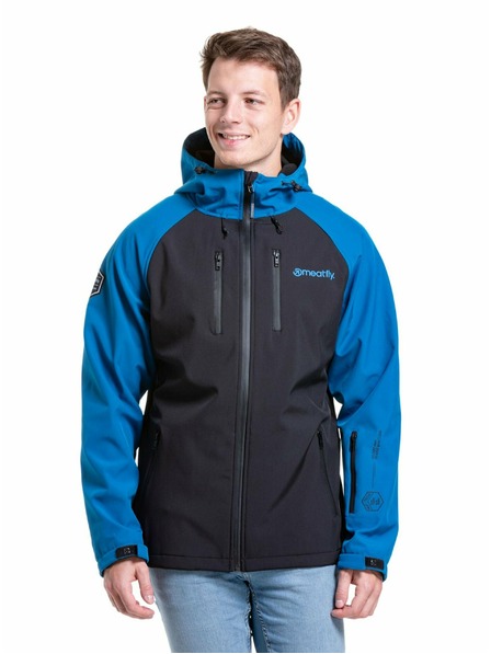 Meatfly Meatfly pánská softshell bunda Rasmussen Ocean Blue/Black | Černá | Velikost
