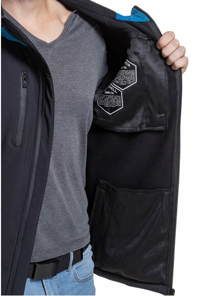 Meatfly Meatfly pánská softshell bunda Rasmussen Ocean Blue/Black | Černá | Velikost