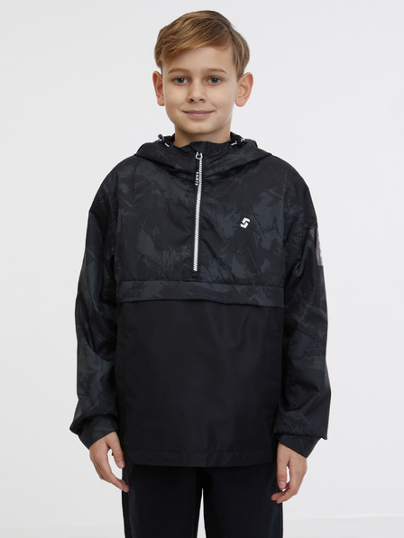 Sam 73 Černý dětský vzorovaný anorak SAM 73 Juno