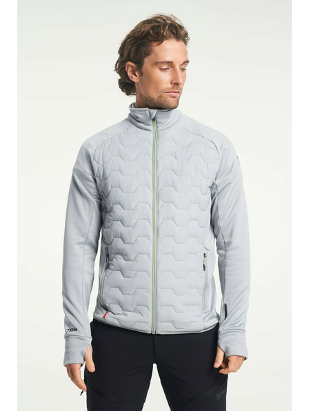 Tenson pánská hybridní bunda TENSON TXlite Hybrid Zip M světle šedá