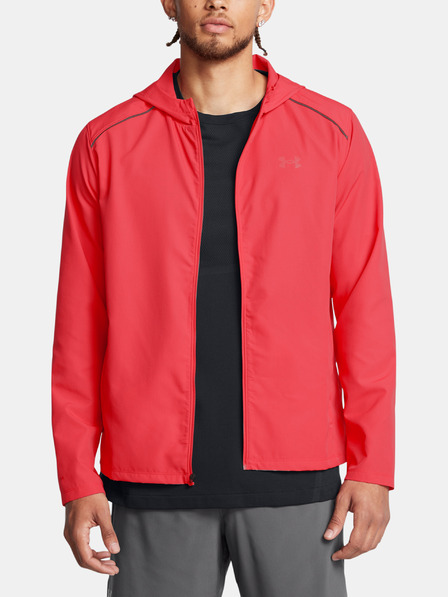 Under Armour Pánská bunda Under Armour UA Launch Hooded Jacket-RED
