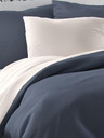 Kvalitex Saténové francouzské povlečení LUXURY COLLECTION 1+2, 200x200, 70x90cm tmavě šedé / bílé